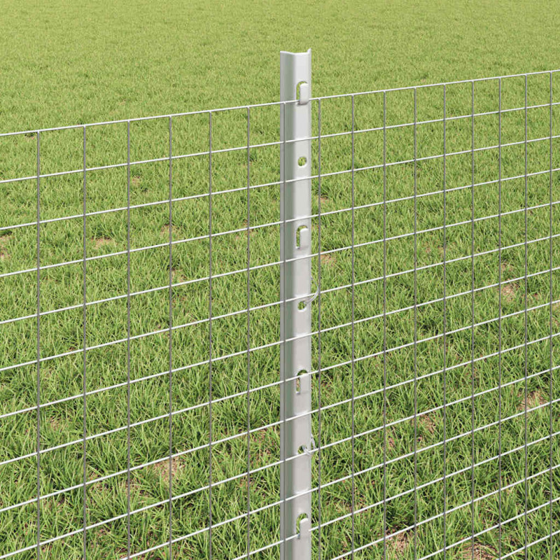 Ogrodzenie z słupkiem Srebrny 0,6 x 100 m Stal