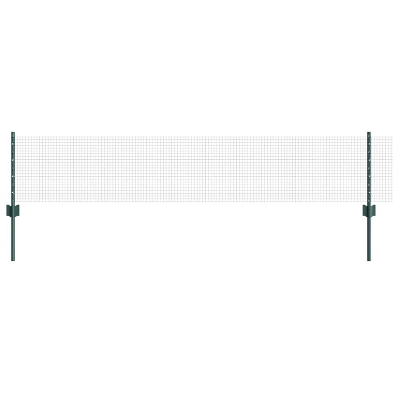 Ogrodzenie z słupkiem Zielony 0,4 x 10 m Stal i PVC