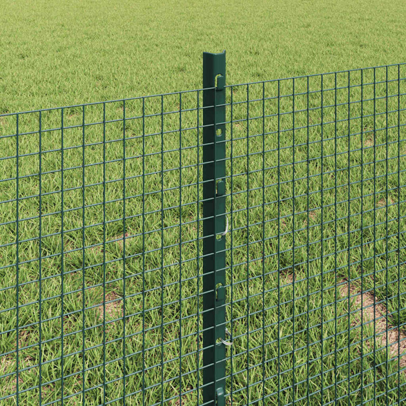 Ogrodzenie z słupkiem Zielony 0,4 x 10 m Stal i PVC