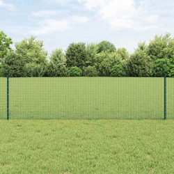 Ogrodzenie z słupkiem Zielony 0,6 x 10 m Stal i PVC