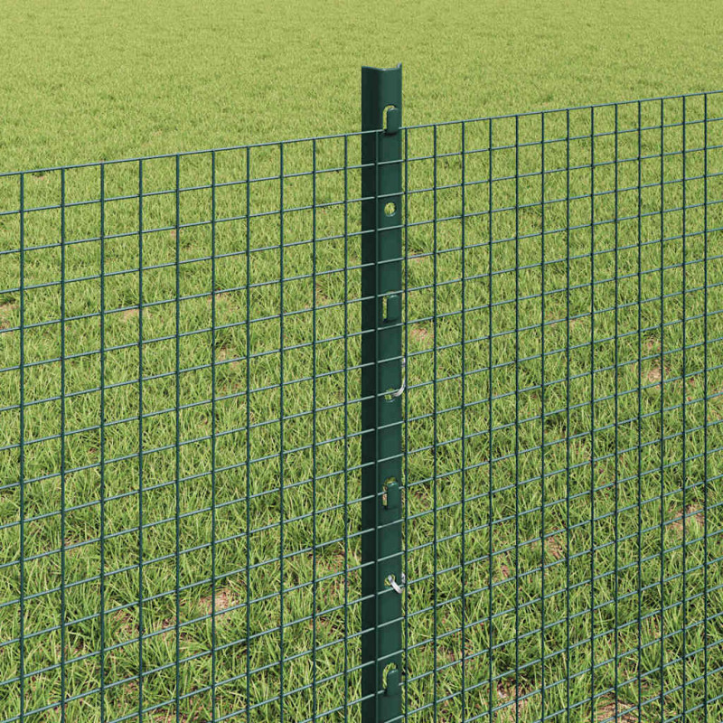 Ogrodzenie z słupkiem Zielony 0,6 x 10 m Stal i PVC