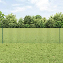 Ogrodzenie z słupkiem Zielony 0,6 x 10 m Stal i PVC