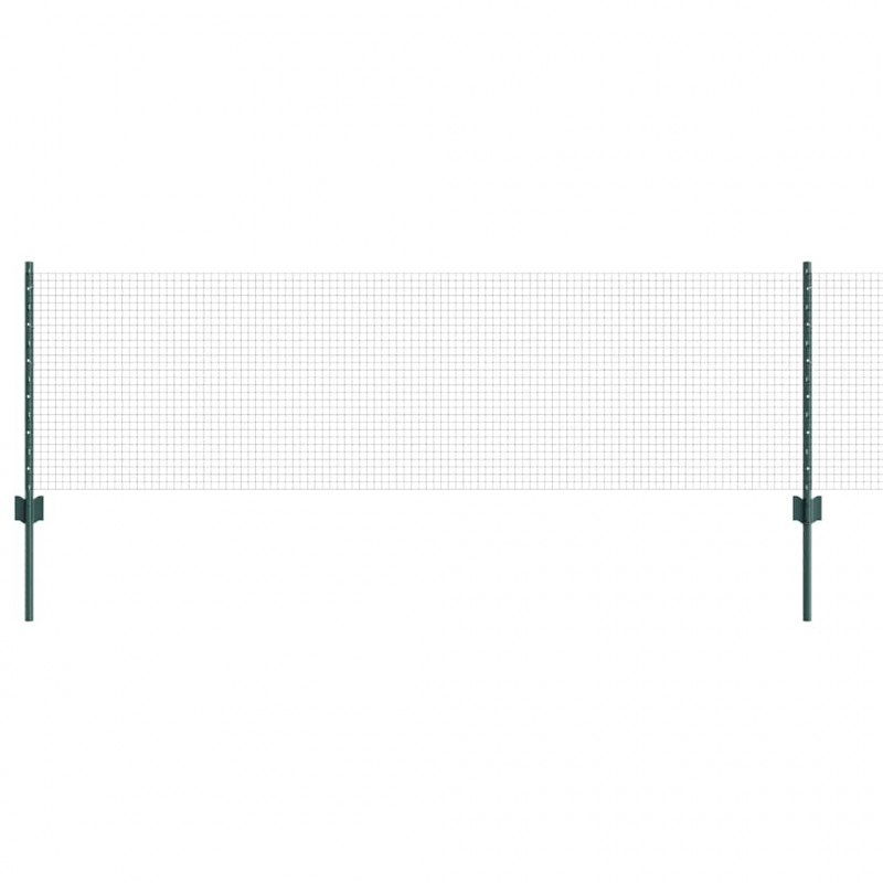 Ogrodzenie z słupkiem Zielony 0,6 x 10 m Stal i PVC