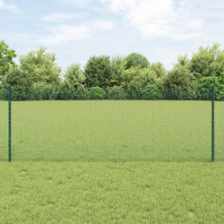 Ogrodzenie z słupkiem Zielony 0,8 x 10 m Stal i PVC