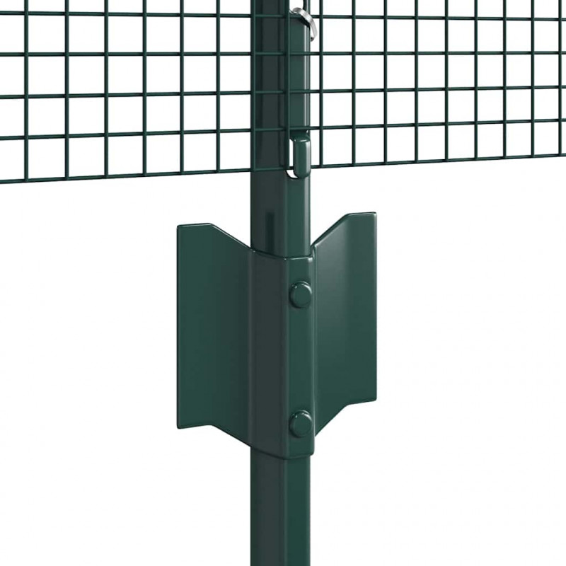 Ogrodzenie z słupkiem Zielony 0,8 x 10 m Stal i PVC
