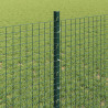 Ogrodzenie z słupkiem Zielony 0,8 x 10 m Stal i PVC