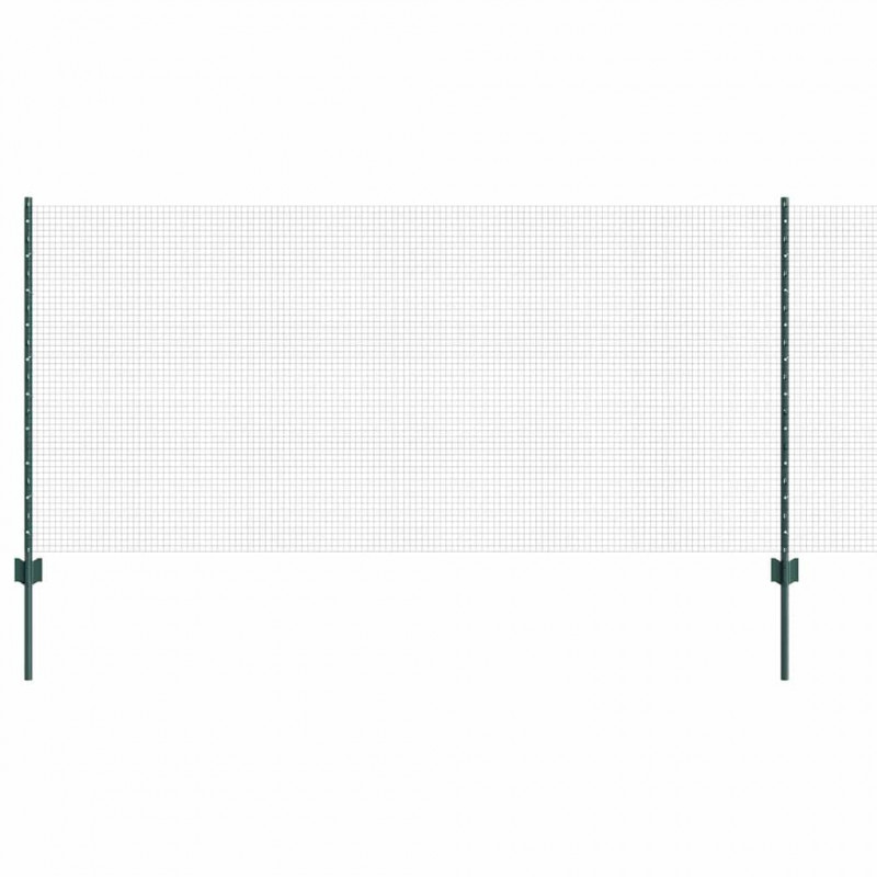 Ogrodzenie z słupkiem Zielony 1 x 10 m Stal