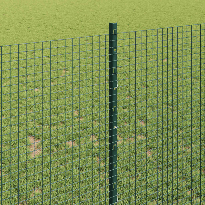 Ogrodzenie z słupkiem Zielony 1 x 10 m Stal