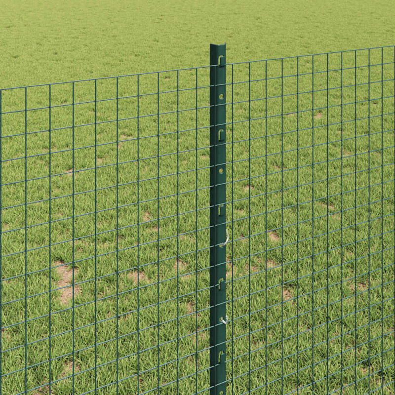 Ogrodzenie z słupkiem Zielony 1 x 10 m Stal