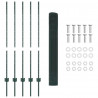 Ogrodzenie z słupkiem Zielony 1,2 x 10 m Stal i PVC
