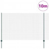 Ogrodzenie z słupkiem Zielony 1,5 x 10 m Stal i PVC