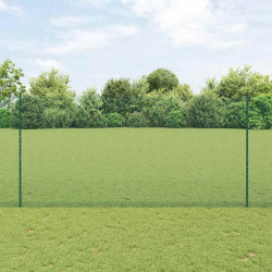 Ogrodzenie z słupkiem Zielony 1,6 x 10 m Stal i PVC