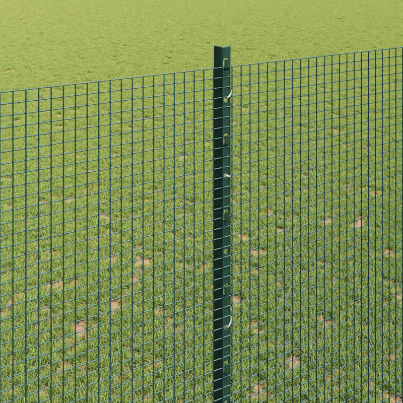 Ogrodzenie z słupkiem Zielony 1,6 x 10 m Stal i PVC