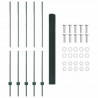 Ogrodzenie z słupkiem Zielony 1,6 x 10 m Stal i PVC