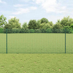 Ogrodzenie z słupkiem Zielony 1 x 25 m Stal