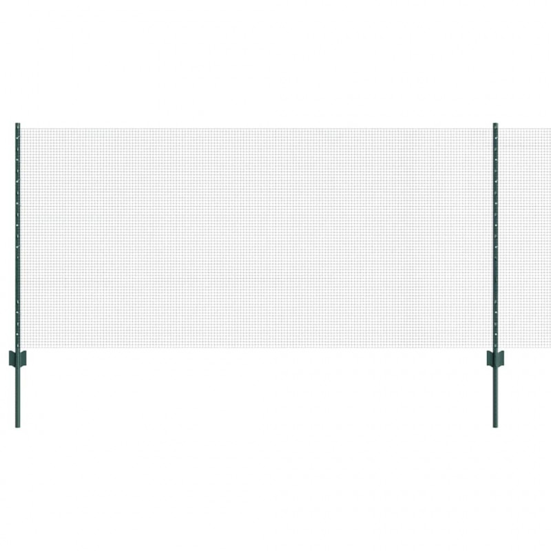 Ogrodzenie z słupkiem Zielony 1 x 25 m Stal