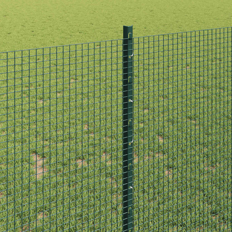 Ogrodzenie z słupkiem Zielony 1 x 25 m Stal