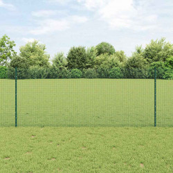 Ogrodzenie z słupkiem Zielony 1 x 25 m Stal