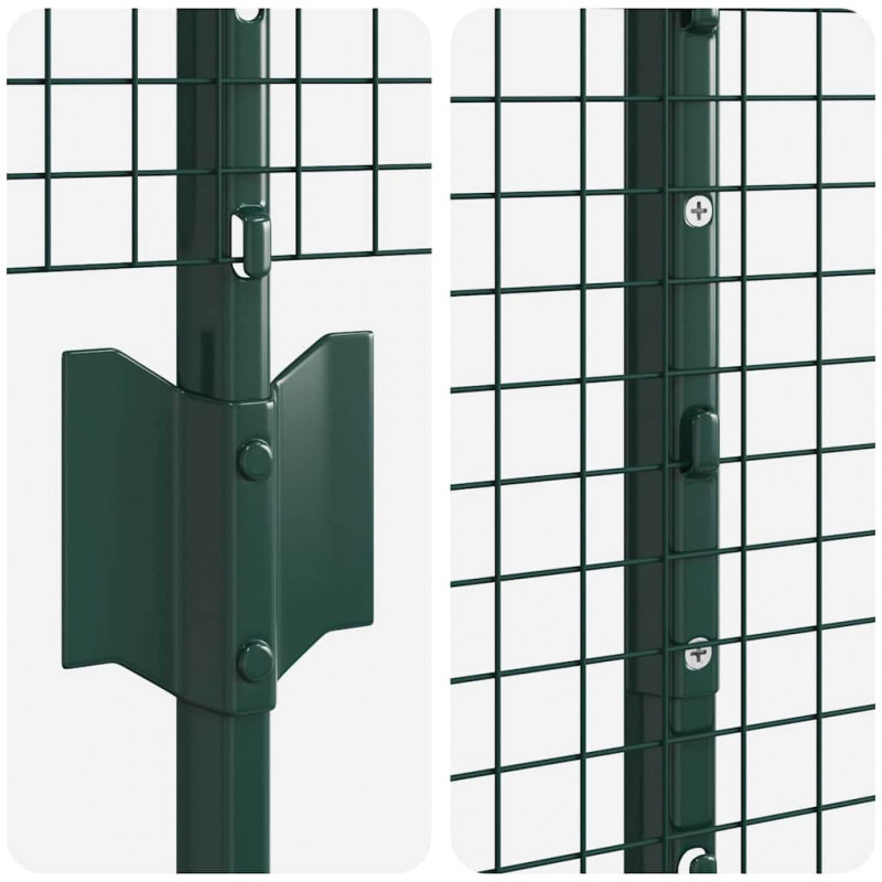 Ogrodzenie z słupkiem Zielony 1 x 25 m Stal
