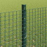 Ogrodzenie z słupkiem Zielony 1,2 x 25 m Stal i PVC