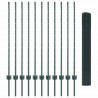 Ogrodzenie z słupkiem Zielony 1,2 x 25 m Stal i PVC