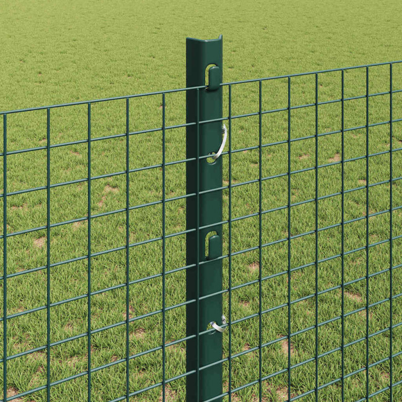 Ogrodzenie z słupkiem Zielony 1,2 x 25 m Stal i PVC