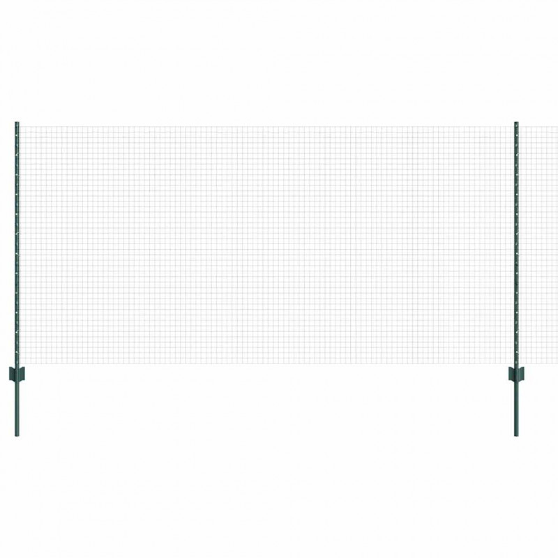 Ogrodzenie z słupkiem Zielony 1,2 x 25 m Stal i PVC