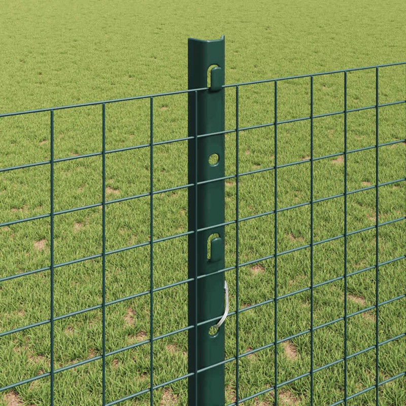 Ogrodzenie z słupkiem Zielony 1,2 x 25 m Stal i PVC