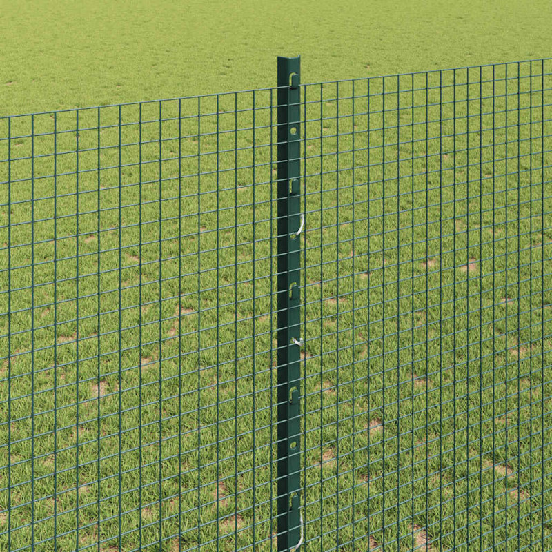 Ogrodzenie z słupkiem Zielony 1,4 x 25 m Stal i PVC