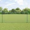 Ogrodzenie z słupkiem Zielony 1,4 x 25 m Stal i PVC