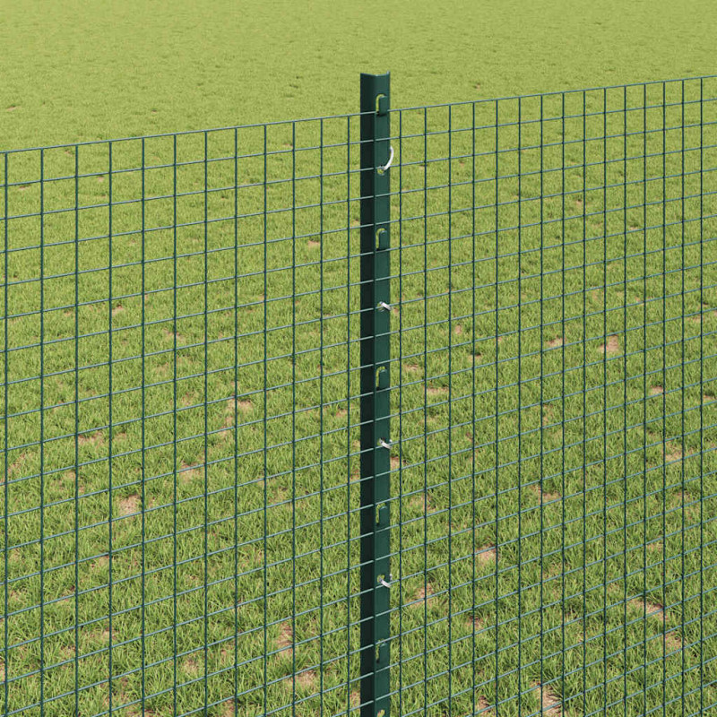 Ogrodzenie z słupkiem Zielony 1,4 x 25 m Stal i PVC