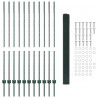 Ogrodzenie z słupkiem Zielony 1,4 x 25 m Stal i PVC