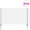 Ogrodzenie z słupkiem Zielony 1,5 x 25 m Stal i PVC