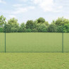 Ogrodzenie z słupkiem Zielony 1,6 x 25 m Stal i PVC