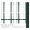 Ogrodzenie z słupkiem Zielony 1 x 50 m Stal i PVC