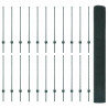 Ogrodzenie z słupkiem Zielony 1 x 50 m Stal i PVC