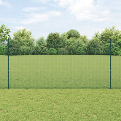 Ogrodzenie z słupkiem Zielony 1,2 x 50 m Stal i PVC