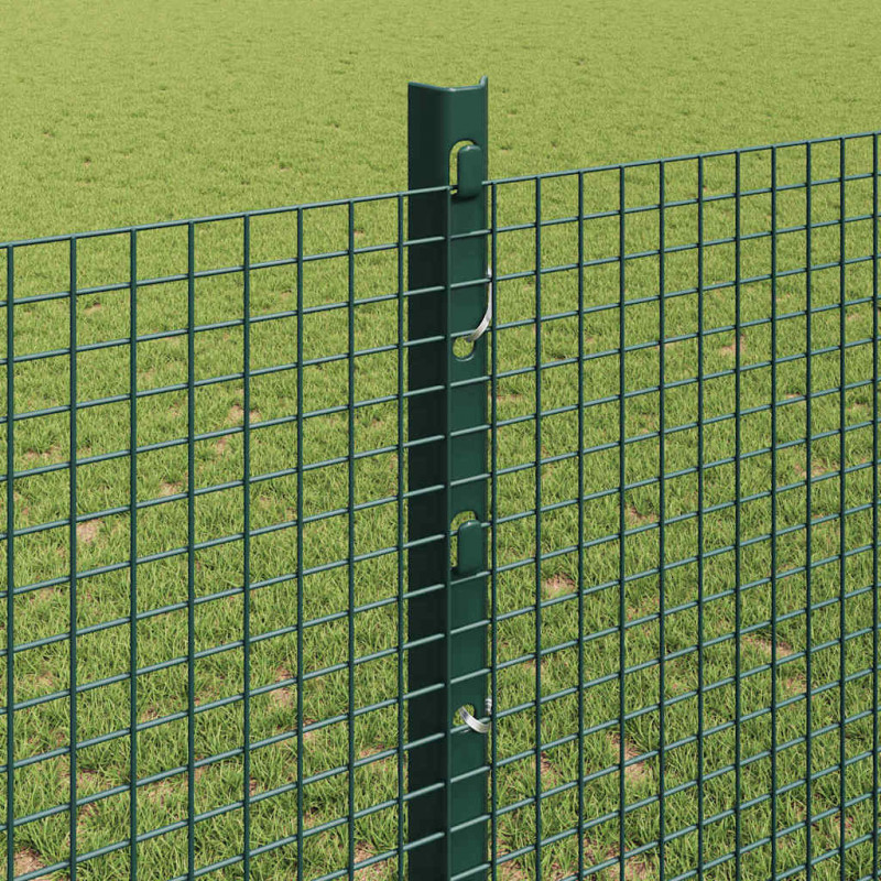 Ogrodzenie z słupkiem Zielony 1,2 x 50 m Stal i PVC