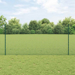 Ogrodzenie z słupkiem Zielony 1,2 x 50 m Stal i PVC