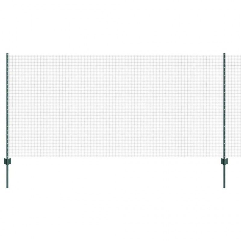 Ogrodzenie z słupkiem Zielony 1,2 x 50 m Stal i PVC