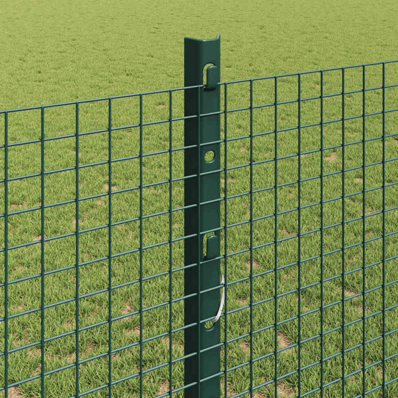 Ogrodzenie z słupkiem Zielony 1,2 x 50 m Stal i PVC