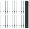 Ogrodzenie z słupkiem Zielony 1,2 x 50 m Stal i PVC