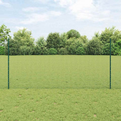 Ogrodzenie z słupkiem Zielony 1,2 x 50 m Stal i PVC