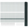 Ogrodzenie z słupkiem Zielony 1,2 x 50 m Stal i PVC