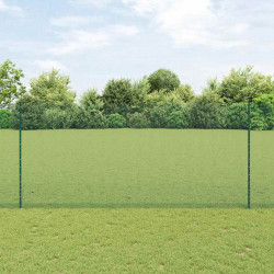 Ogrodzenie z słupkiem Zielony 1,4 x 50 m Stal i PVC