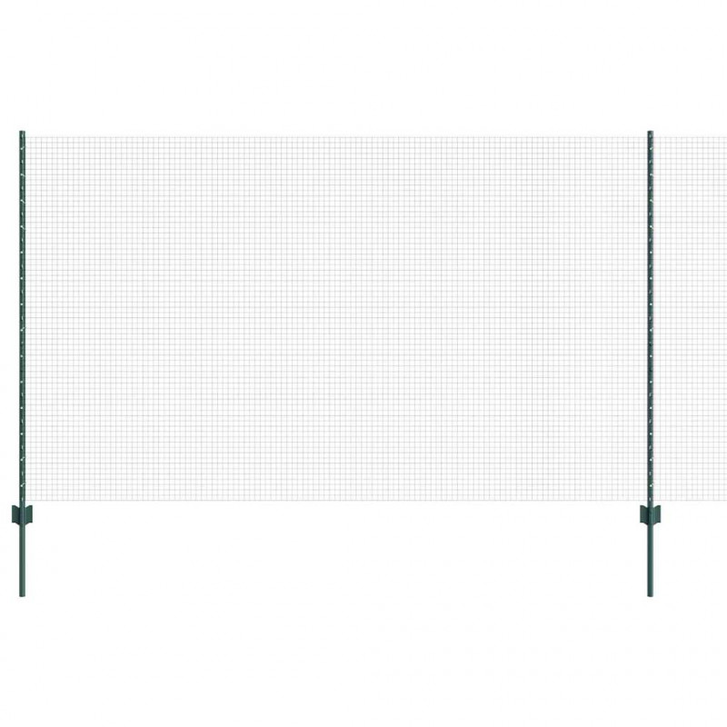Ogrodzenie z słupkiem Zielony 1,4 x 50 m Stal i PVC