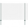 Ogrodzenie z słupkiem Zielony 1,5 x 50 m Stal i PVC