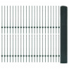Ogrodzenie z słupkiem Zielony 1 x 100 m Stal i PVC