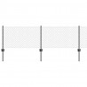 Ogrodzenie z słupkiem Szary 0,4 x 10 m Stal i PVC