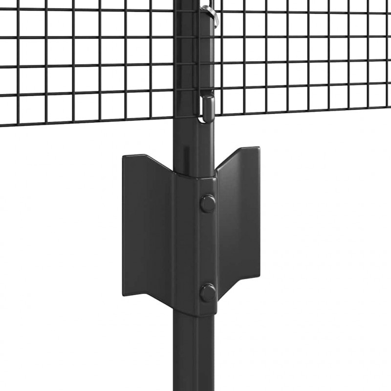 Ogrodzenie z słupkiem Szary 0,5 x 10 m Stal
